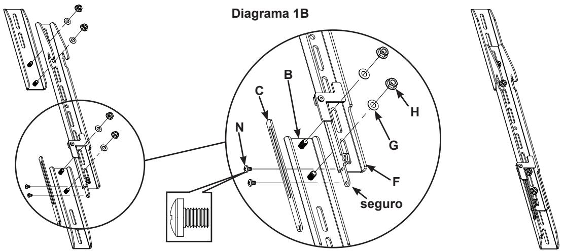 SANUS VISIONMOUNT FLAT PANEL WALL MOUNT-VMPL3 - Soportes de monitor de peril bajo: Vea el diagrama 1B - 1