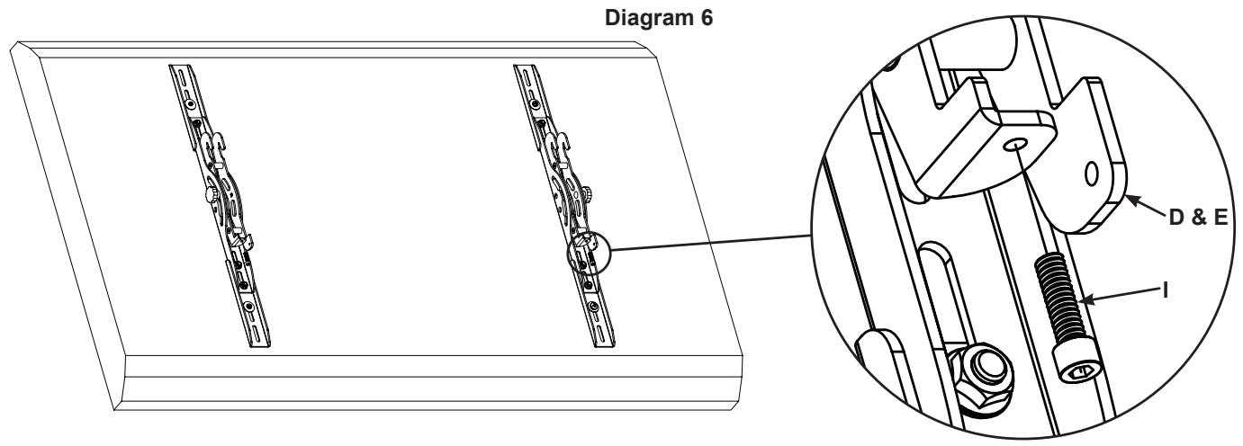 SANUS VISIONMOUNT FLAT PANEL WALL MOUNT-VMPL3 - NOTE: If the latch is within reach from the bottom of the television, the Latch Extension (C) is not required. - 6