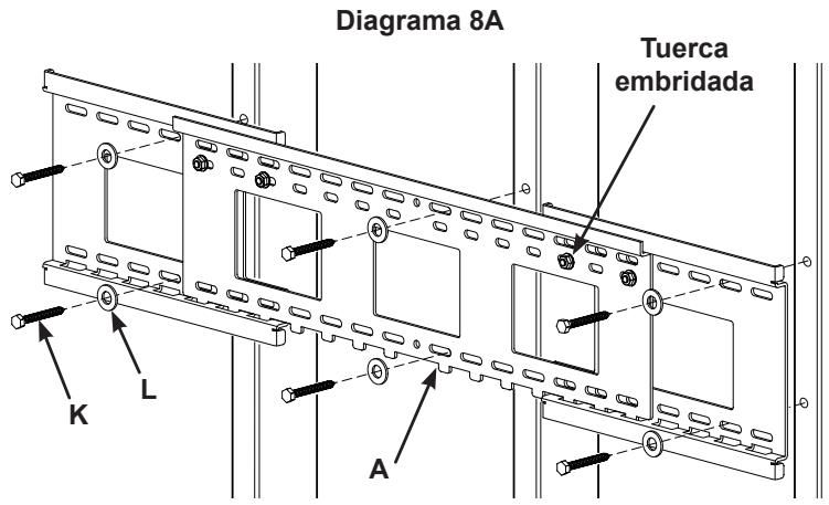 SANUS VISIONMOUNT FLAT PANEL WALL MOUNT-VMPL3 - Paso 5: Acoplamento de los soportes de monitor de perfil bajo a un telesor con la parte trasera curva o con una obstruccionerca del inserto roscado - 7