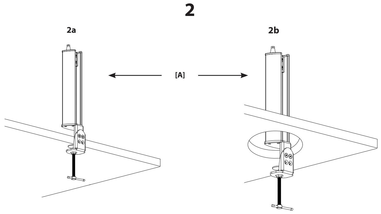 SANUS VISIONMOUNT LCD DESK MOUNT-SD103 - Étape 1: réglage de l'ouverture de la pince de la colonne pour les plateaux de bureau relativement légers (en option) - 1