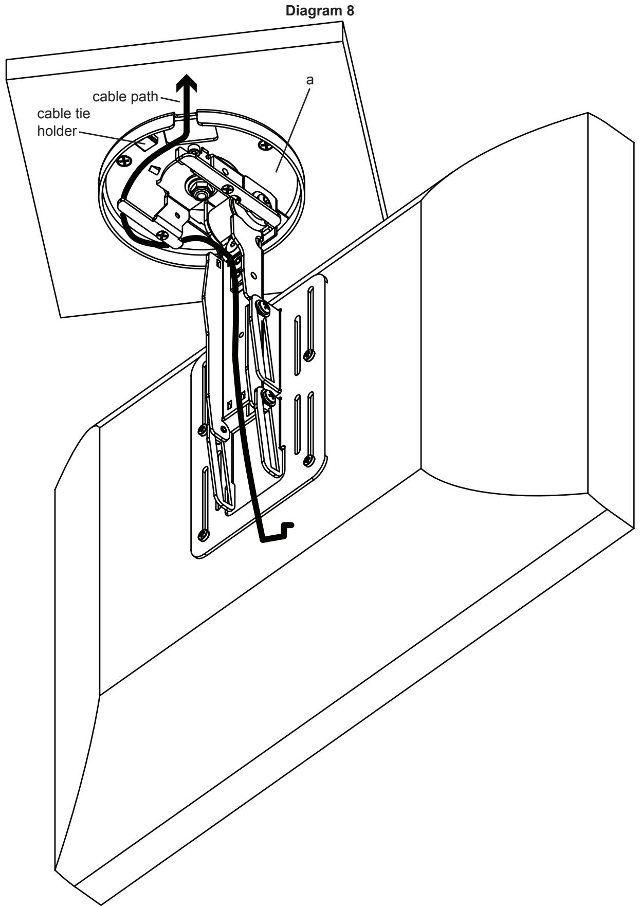 SANUS VISIONMOUNT UNDER CABINET MOUNT-VMUC1 - Step 8: Cable Management (±35° swivel) - 1