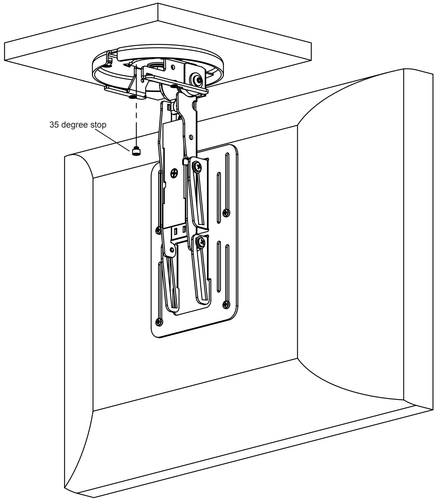 SANUS VISIONMOUNT UNDER CABINET MOUNT-VMUC1 - Step 9: Remove Degree Stop - 1
