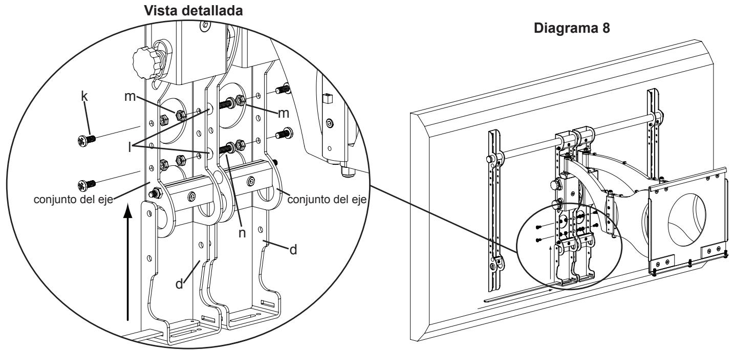 SANUS VMCC1 - Instrucciones de ensamblaje para los montajes para instalacion mural de pantallas planas VMDD y VMDD26 Paso 7: Separacion del montaje de la placara para pared y del tubo transversal inferior del Conjunto de montaje - 2