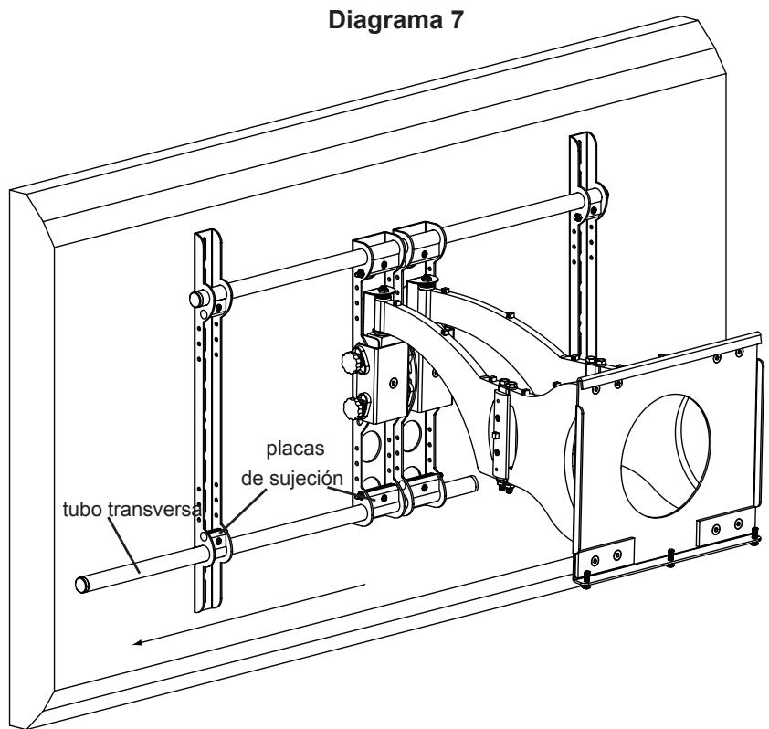 SANUS VMCC1 - Instrucciones de ensamblaje para los montajes para instalacion mural de pantallas planas VMDD y VMDD26 Paso 7: Separacion del montaje de la placara para pared y del tubo transversal inferior del Conjunto de montaje - 1