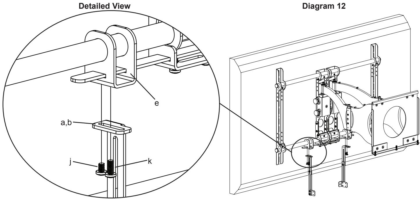 SANUS VMCC1 - Step 12: Add Speaker Attachments to assembly - Support Bar installed - 1