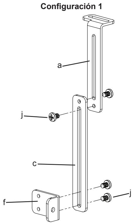 SANUS VMCC1 - Paso 5: Configuración de los dispositivos de sujeción de los altavoces - 1