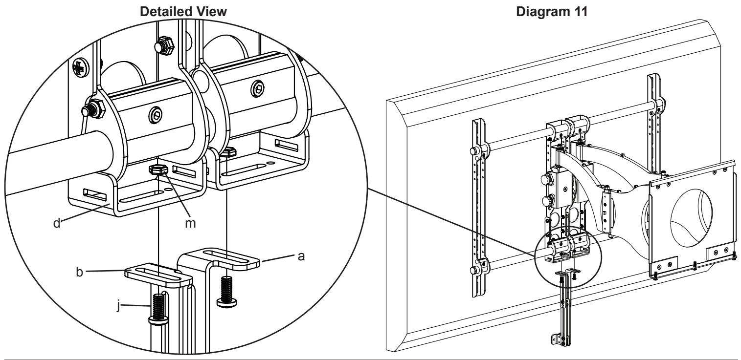SANUS VMCC1 - Step 11: Add Speaker Attachments to assembly - Support Bar not installed - 1