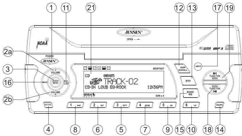 JENSEN VOYAGER MSR7007 - OPERACION DEL EQUIPO DE CD/MP3 - 2