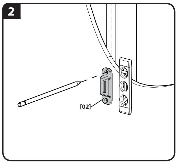 SANUS SYSTEMS ELM701 - Attach Wall Plate [02] and Anti-tip Strap [01] to Wood Stud Wall - 3