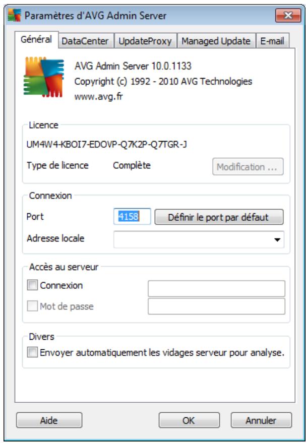 GRISOFT ANTI-VIRUS BUSINESS EDITION 2011 - Onglet général - 1