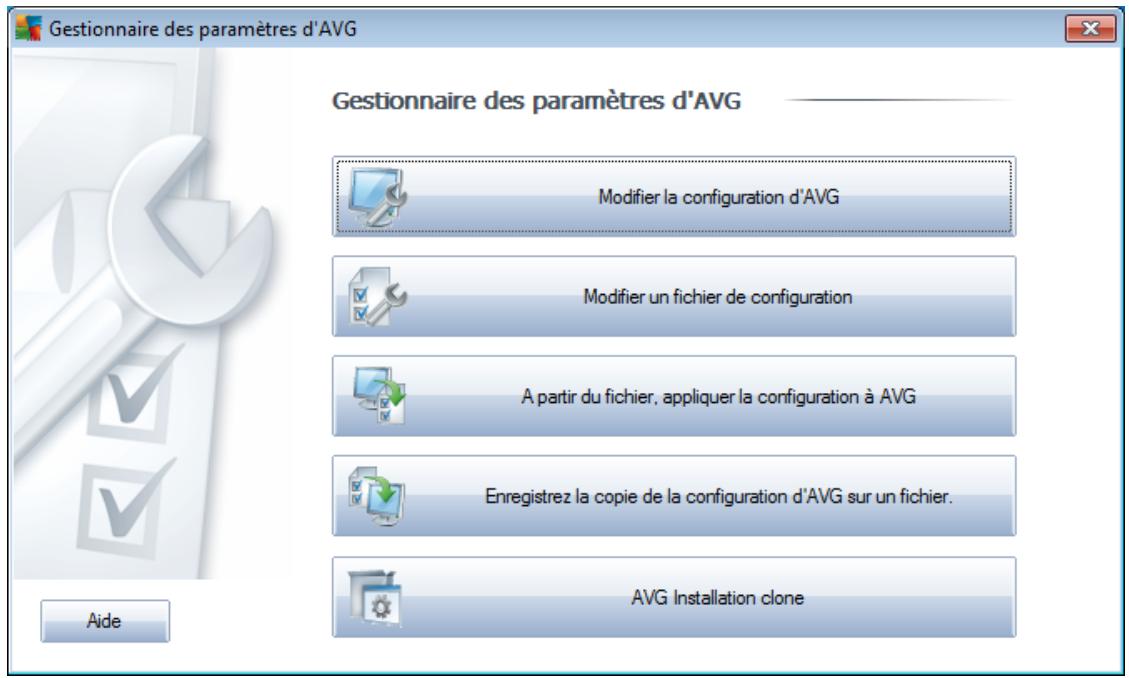 GRISOFT ANTI-VIRUS BUSINESS EDITION 2011 - Gestionnaire des paramètres AVG - 1