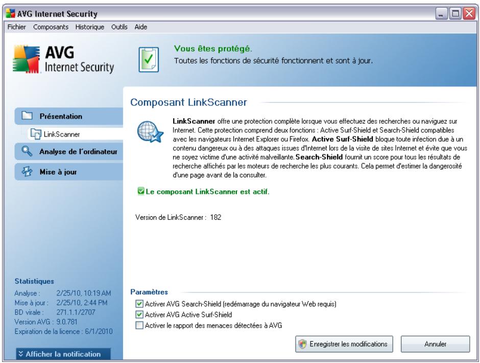 GRISOFT ANTI-VIRUS PLUS PARE-FEU 9.0 - Interface de LinkScanner - 1