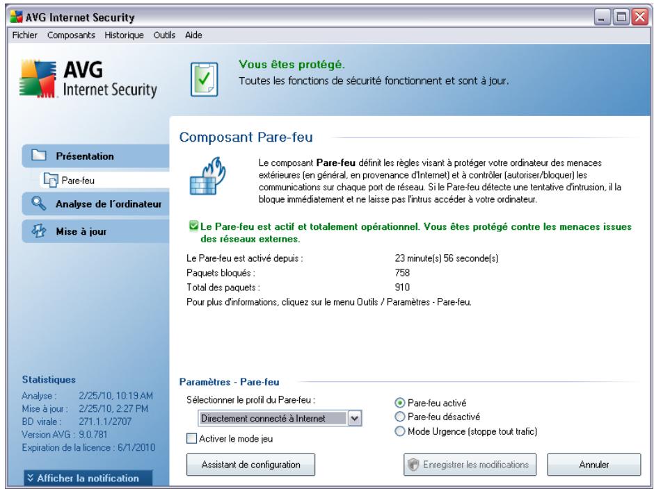 GRISOFT ANTI-VIRUS PLUS PARE-FEU 9.0 - Interface du pare-feu - 1