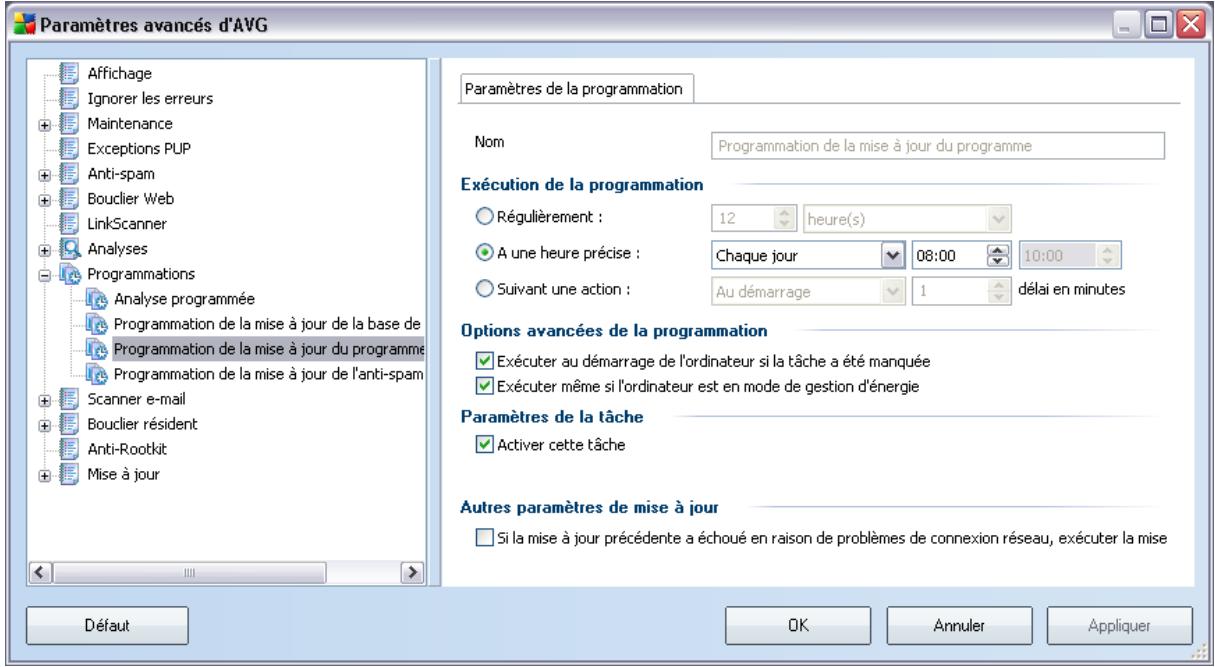 GRISOFT AVG 8.5 ANTI-VIRUS PLUS PARE-FEU - Programmation de la mise à jour du programme - 1