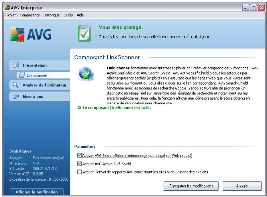 GRISOFT AVG 8.5 ANTI-VIRUS PLUS PARE-FEU - Interface de LinkScanner - 1