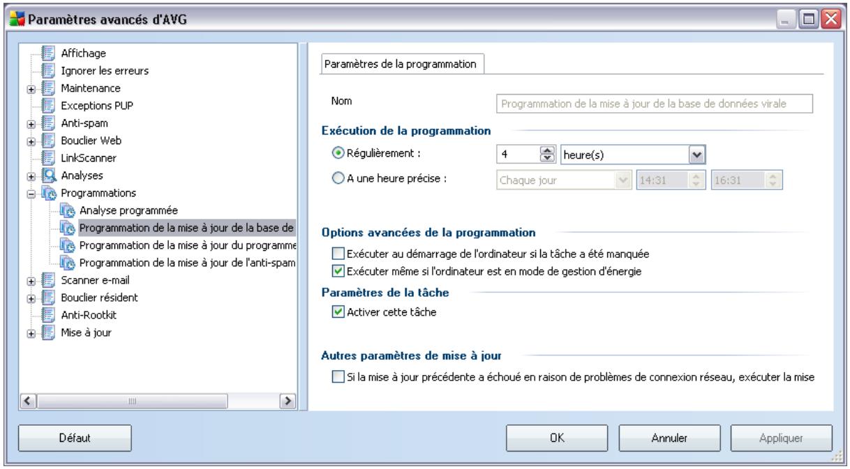 GRISOFT AVG 8.5 ANTI-VIRUS PLUS PARE-FEU - Programmation de la mise à jour de la base de données virale - 1