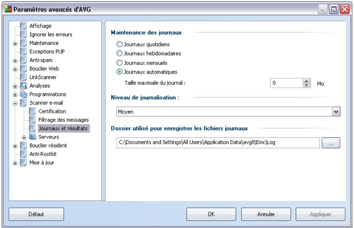 GRISOFT AVG 8.5 ANTI-VIRUS PLUS PARE-FEU - Journaux et résultats - 1