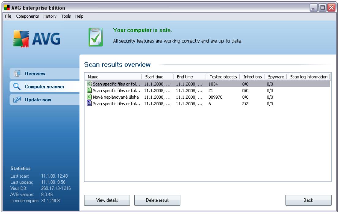 GRISOFT AVG 8.5 ANTI-VIRUS PLUS PARE-FEU - Résultats d'analyse - 1