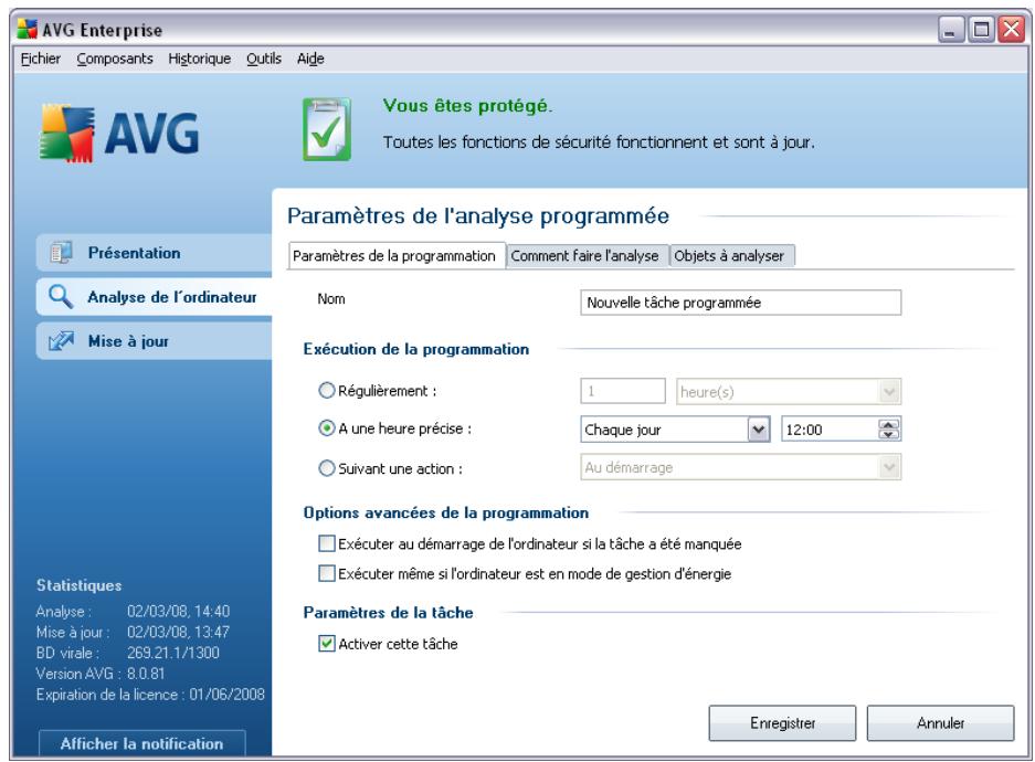 GRISOFT AVG 8.5 ANTI-VIRUS PLUS PARE-FEU - Paramètres de la programmation - 1