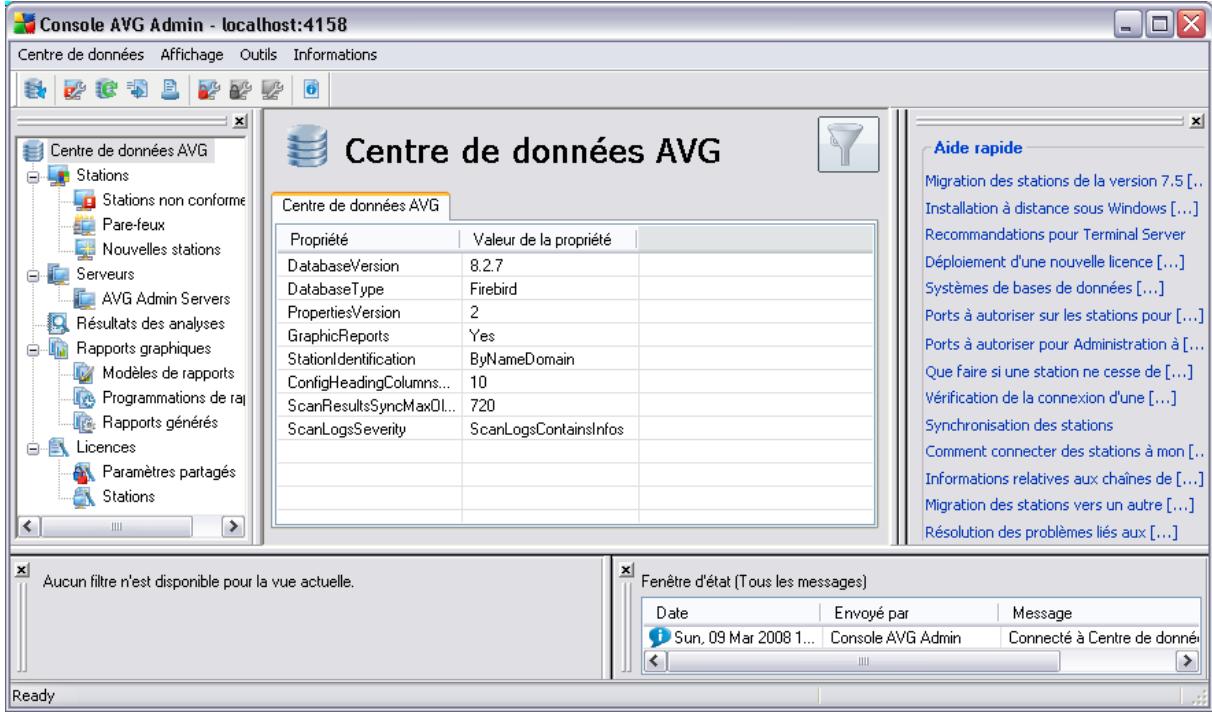 GRISOFT AVG 8.5 ANTIVIRUS - Présentation de l'interface d'avg admin console - 1