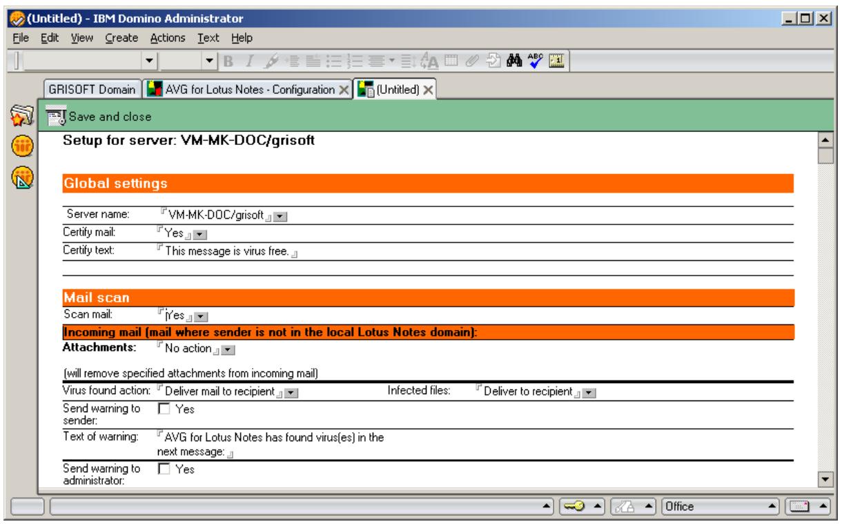 GRISOFT AVG 8.5 EMAIL SERVER EDITION - Configuration - 2