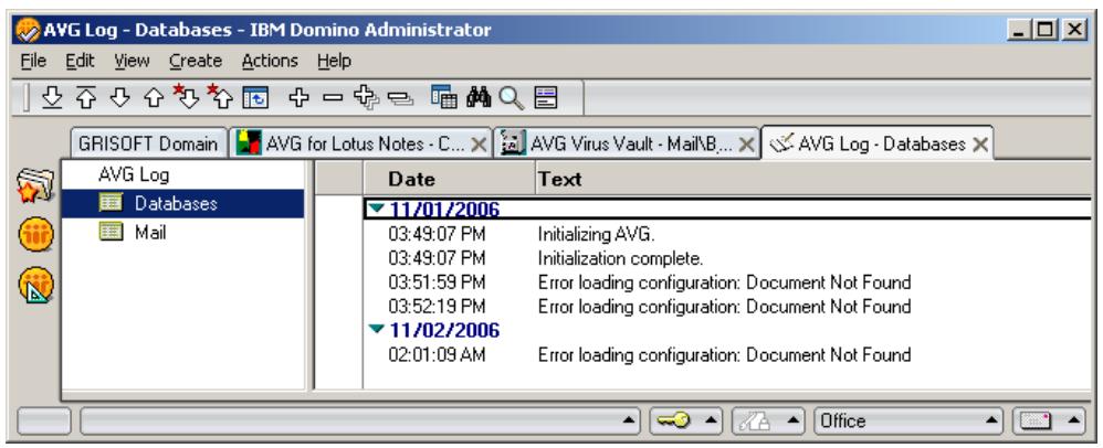 GRISOFT AVG 8.5 EMAIL SERVER EDITION - Fichiers journaux AVG - 2