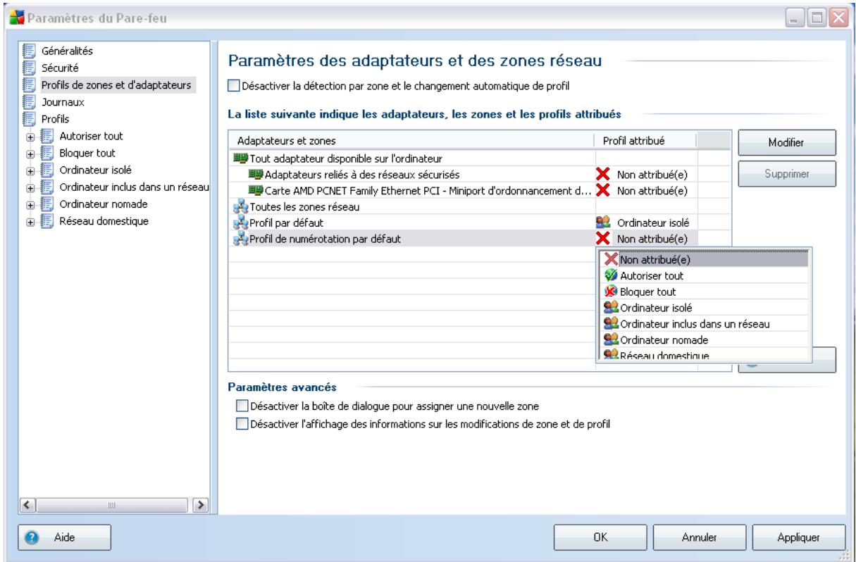 GRISOFT AVG 8.5 INTERNET SECURITY - Profils de zones et d'adaptateurs - 1
