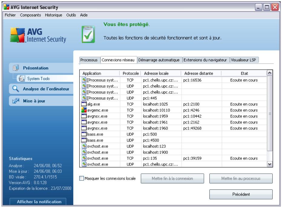 GRISOFT AVG 8.5 INTERNET SECURITY - Connexions réseau - 1