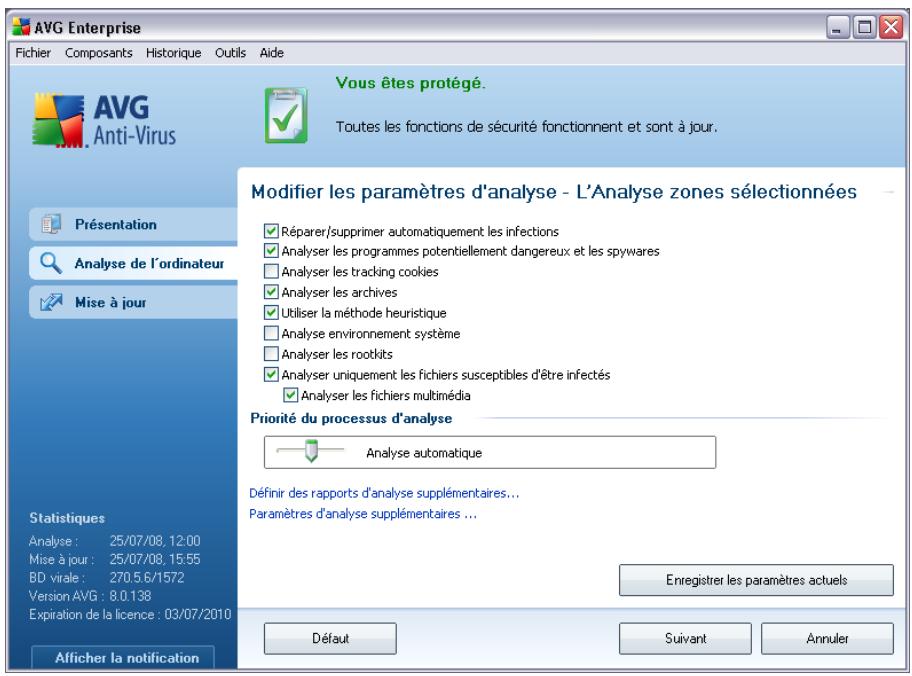 GRISOFT AVG 8.5 INTERNET SECURITY - Modification de la configuration de l'analyse - 1