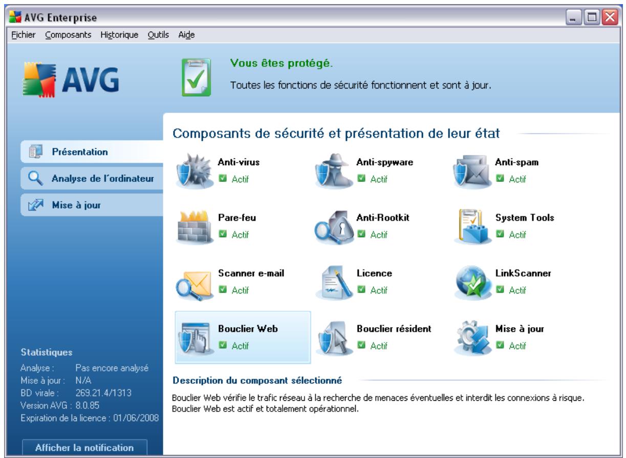 GRISOFT AVG 8.5 INTERNET SECURITY - Interface utilisateur AVG - 1