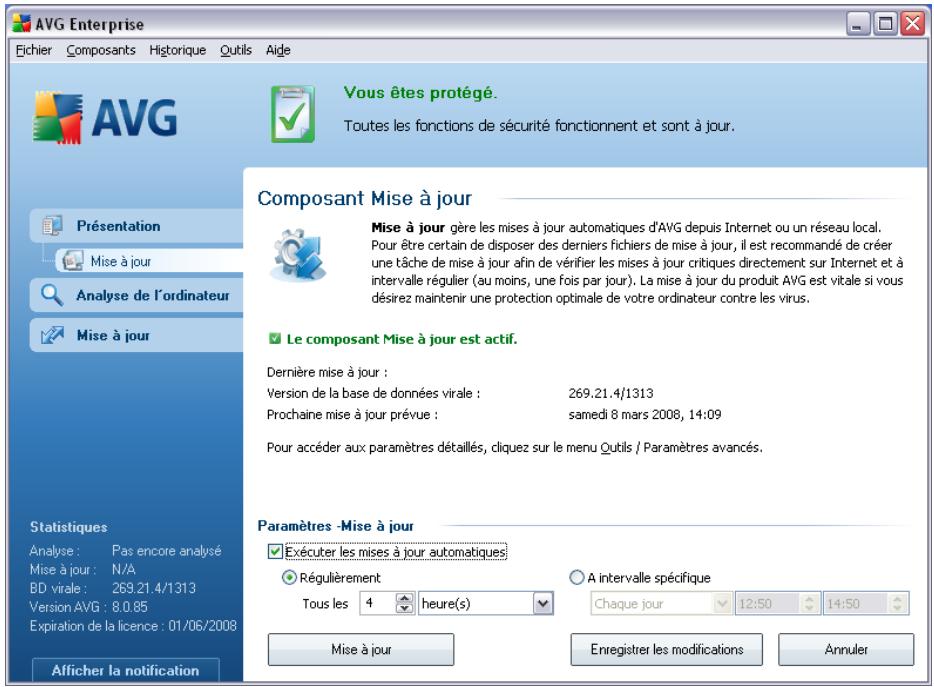 GRISOFT AVG 8.5 INTERNET SECURITY - Interface du composant mise à jour - 1