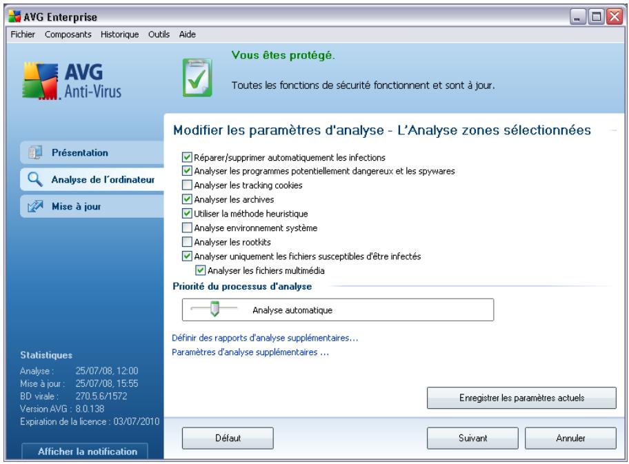 GRISOFT AVG 8.5 INTERNET SECURITY EDITION - Modification de la configuration de l'analyse - 1