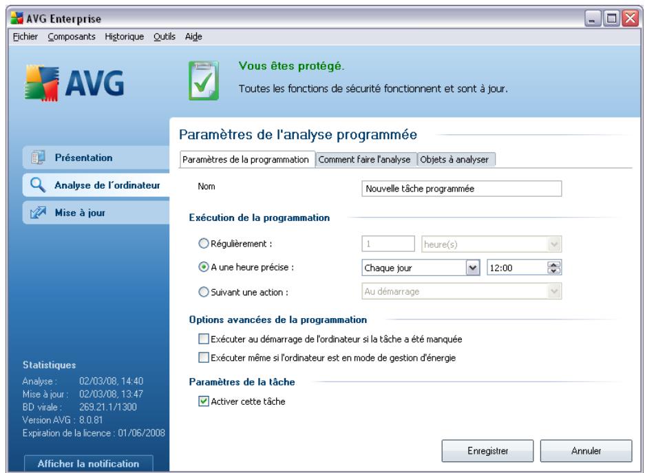 GRISOFT AVG 8.5 INTERNET SECURITY EDITION - Paramètres de la programmation - 1