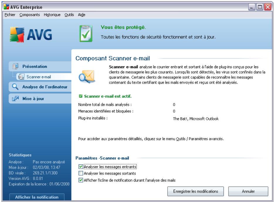 GRISOFT AVG 8.5 INTERNET SECURITY EDITION - Interface du scanner e-mail - 1
