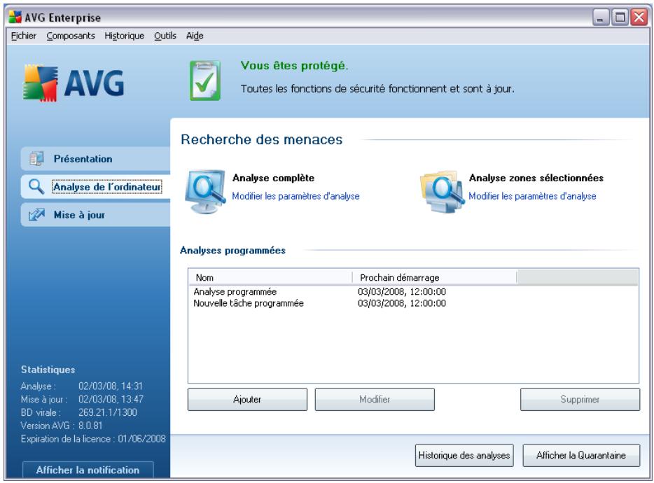GRISOFT AVG 8.5 INTERNET SECURITY EDITION - Interface d'analyse - 1