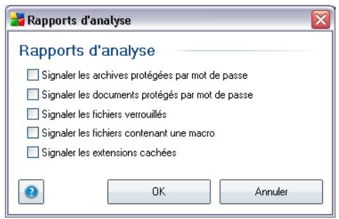 GRISOFT AVG 9 FILE SERVER - Définir des rapports d'analyse supplémentaires... - 1