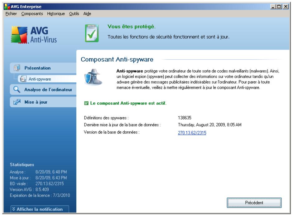 GRISOFT AVG 9 FILE SERVER - Interface de l'anti-spyware - 1