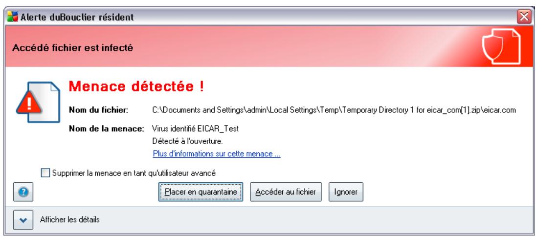GRISOFT AVG 9 FILE SERVER - Détection du bouclier résident - 1