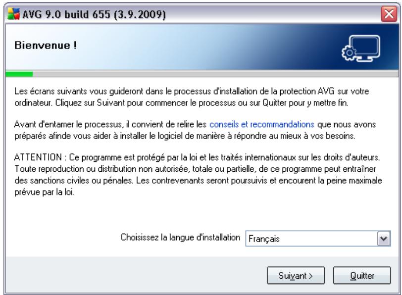 GRISOFT AVG 9 FILE SERVER - Lancement de l'installation - 1