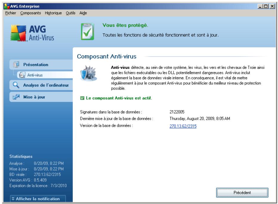 GRISOFT AVG 9 FILE SERVER - Interface de l'anti-virus - 1