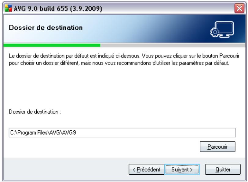 GRISOFT AVG 9 FILE SERVER - Installation personnalisée - dossier de destination - 1