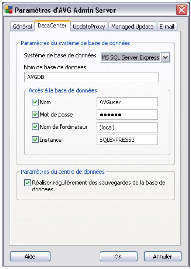 GRISOFT AVG 9.0 ANTI-VIRUS EDITION ENTREPRISE - Onglet datacenter - 1