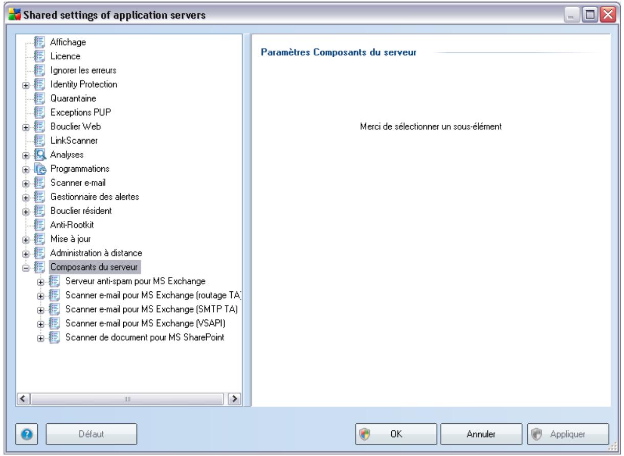 GRISOFT AVG 9.0 ANTI-VIRUS EDITION ENTREPRISE - Paramètres partagés des serveurs d'application - 1