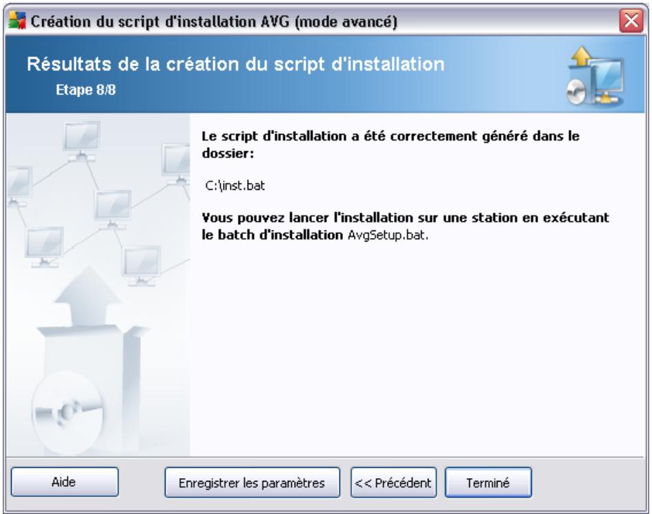 GRISOFT AVG 9.0 ANTI-VIRUS EDITION ENTREPRISE - Création du script d'installation d'avg - 8