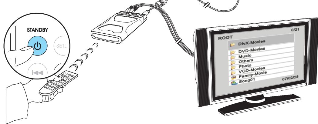 IOGEAR GMD2025U - Activate the unit for playback - 1