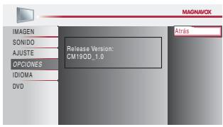 MAGNAVOX 19MD359B - Información sobre el Software Actual - 6