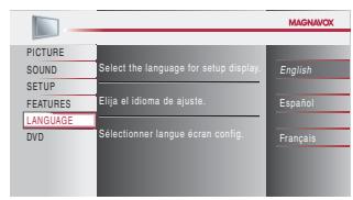 MAGNAVOX 19MD359B - Language Selection - 3