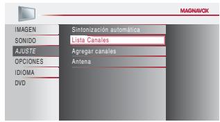 MAGNAVOX 19MD359B - Lista de Canales - 5