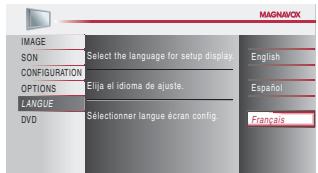 MAGNAVOX 19MD359B - Sélection de la langue - 5
