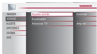 MAGNAVOX 19MD359B - Ajuste de Sonido - 5